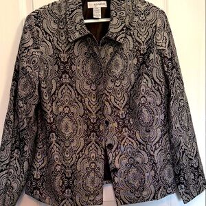 Sag Harbor Black and Gray Patterned Jacket